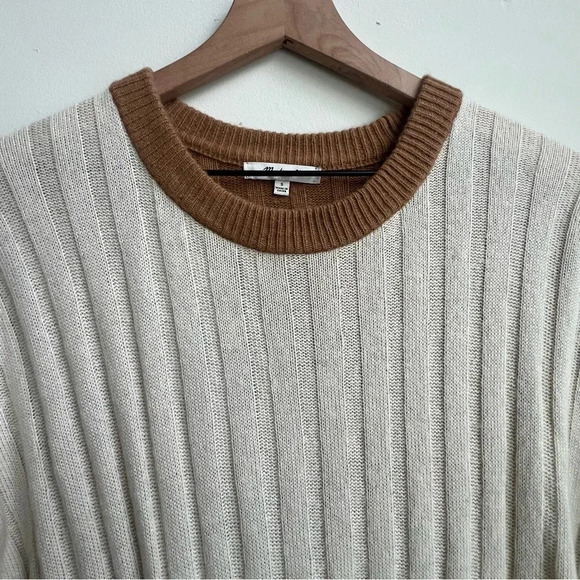 Madewell (Re)sourced Ribbed Midi Sweater Dress Small Alpaca Wool Color block S - Picture 9 of 15